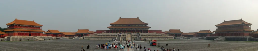 Hall of Supreme Harmony across the courtyard of the Forbidden City in Beijing