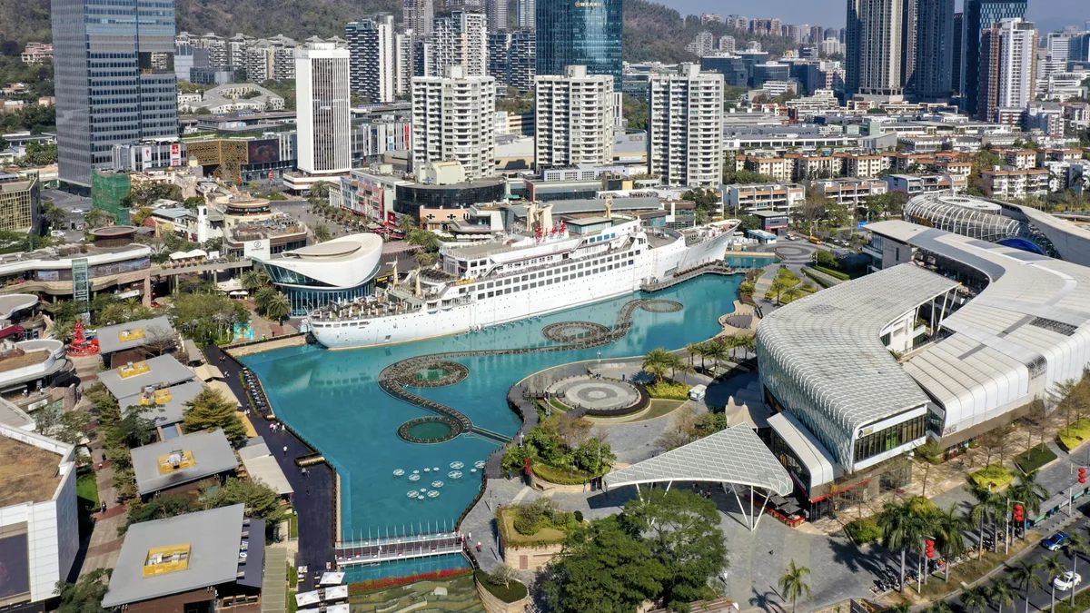 The Minghua ship berthed at Shekou Sea World in Shenzhen